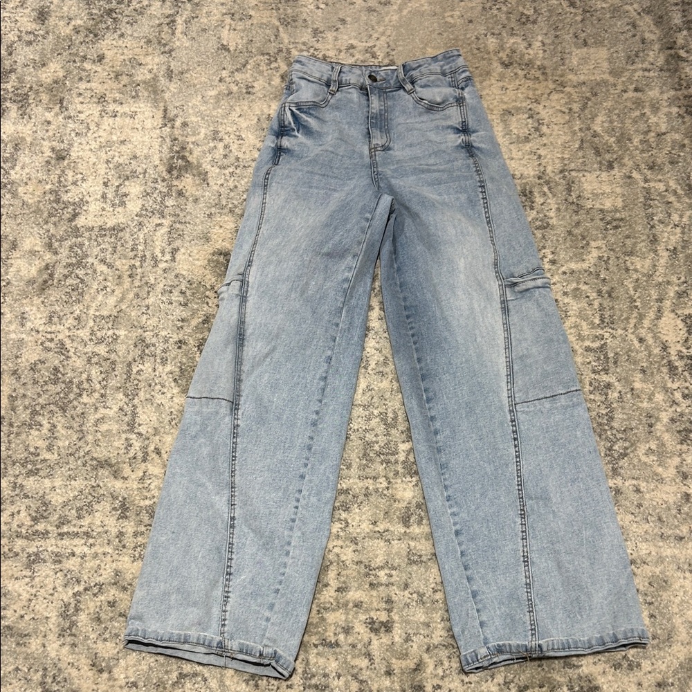 Forever 21 Light Blue Straight Leg Jeans